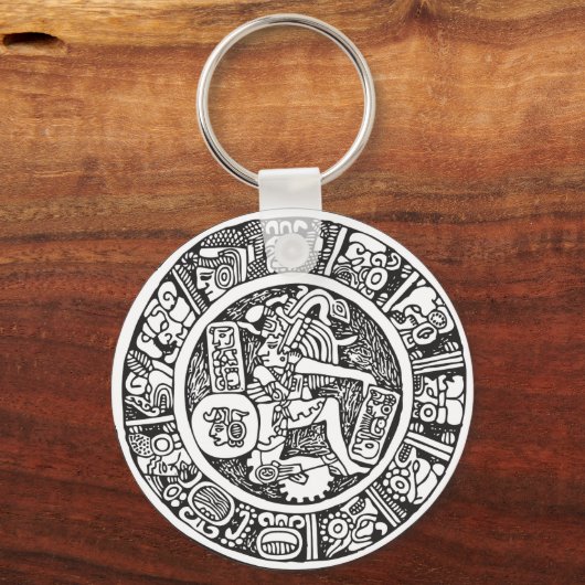 Maya, Mexicaanse hiërogliefen (Maya) Sleutelhanger (Voorkant)