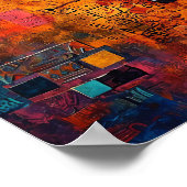 Maya-mozaïek: Een modern eerbetoon Poster (Hoek)