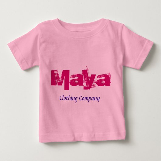 Maya Naam Kleding Bedrijf Baby Shirten (Voorkant)