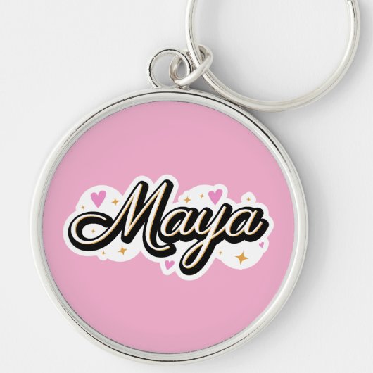 Maya naam schattig ontwerp sleutelhanger (Voorkant)