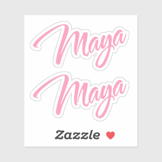 Maya naam x2 sticker (Vel)