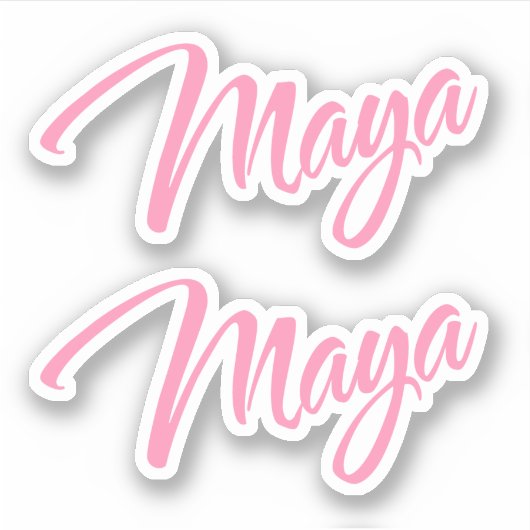 Maya naam x2 sticker (Voorkant)