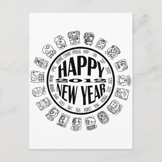 Maya-Nieuwjaar Feestdagenkaart (Voorkant)