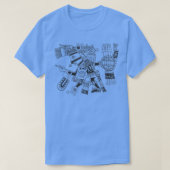 Maya patron deity Tezcatlipoca warrior Aztec India T-shirt (Design voorkant)