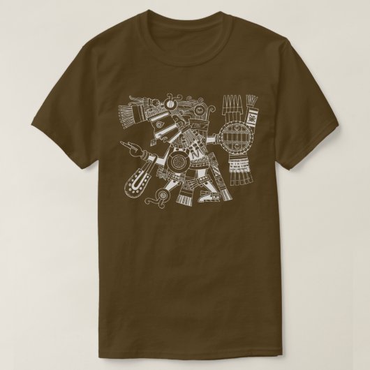 Maya patron deity Tezcatlipoca warrior Aztec India T-shirt (Design voorkant)