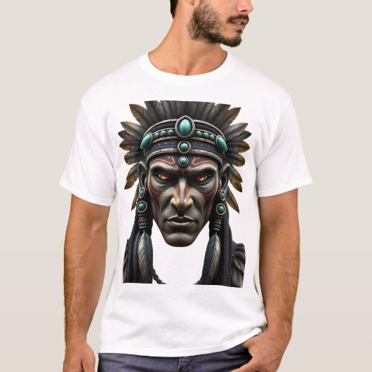 Maya Priest Face Art T-shirt (Voorkant)