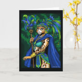 Maya Priesteres Wenskaart Kaart (Gele Bloem)