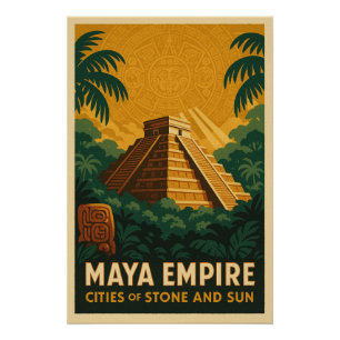 Maya-rijk - Steden van steen en zon Perfect Poster