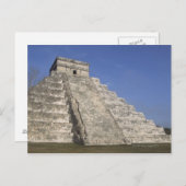 Maya ruïnes in Chichen Itza, Kukulcans Pyramide Briefkaart (Voorkant / Achterkant)