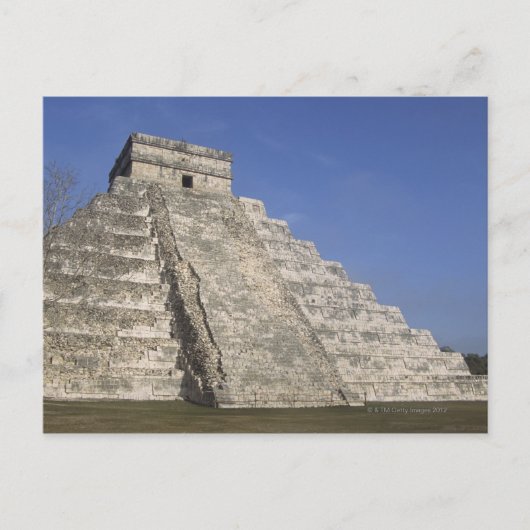 Maya ruïnes in Chichen Itza, Kukulcans Pyramide Briefkaart (Voorkant)