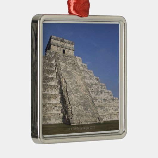 Maya ruïnes in Chichen Itza, Kukulcans Pyramide Metalen Ornament (Rechts)