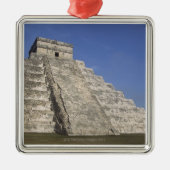 Maya ruïnes in Chichen Itza, Kukulcans Pyramide Metalen Ornament (Voorkant)