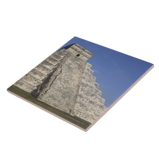 Maya ruïnes in Chichen Itza, Kukulcans Pyramide Tegeltje (Zijkant)