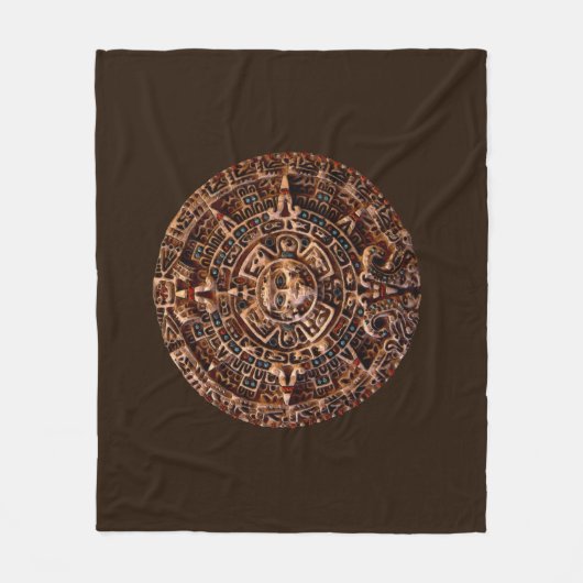 Maya Sun Kalender Fleece Deken (Voorkant)