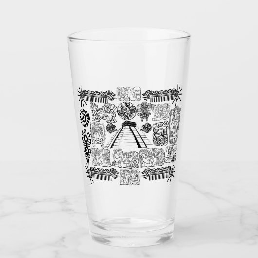 Maya Symbolen Mok Glas (Voorkant)