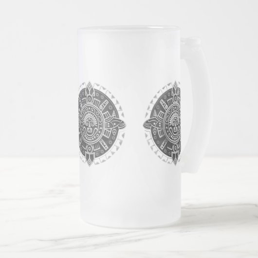 Maya-symbool Matglas Bierpul (Voorkant rechts)