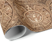 Maya Tribal Pagan: Sierlijke textuur Cadeaupapier (Rol Hoek)