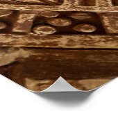 Maya Tribal Pagan: Sierlijke textuur Poster (Hoek)