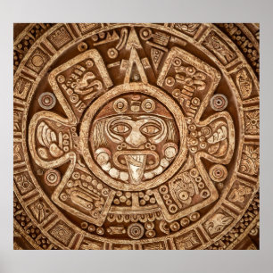Maya Tribal Pagan: Sierlijke textuur Poster