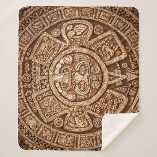 Maya Tribal Pagan: Sierlijke textuur Sherpa Deken (Voorkant)