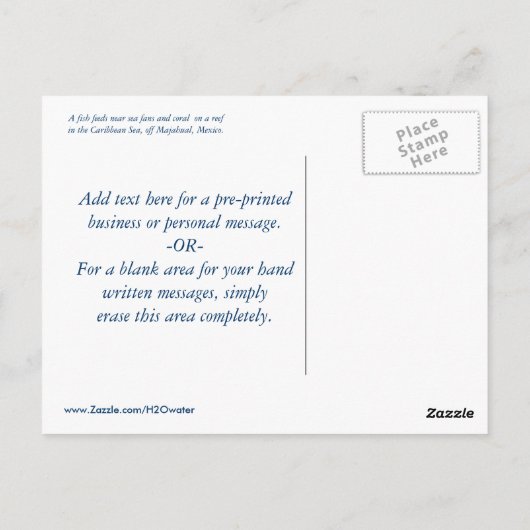 Maya van Costa Personaliseerbare Ertsader Briefkaart (Achterkant)