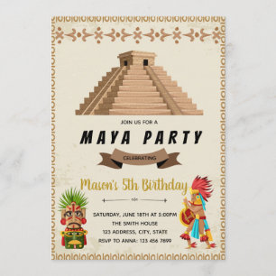 Maya verjaardagsfeest uitnodiging