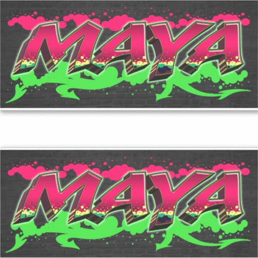 Maya Vorname Name Graffiti Aufkleber Sticker (Voorkant)