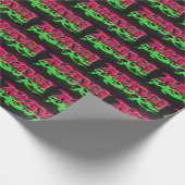Maya Vorname Name Graffiti red green Cadeaupapier (Hoek)