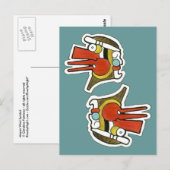 Maya Wind Symbool Briefkaart (Voorkant / Achterkant)