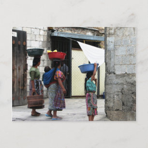 Maya women, Antigua, Guatemala Briefkaart