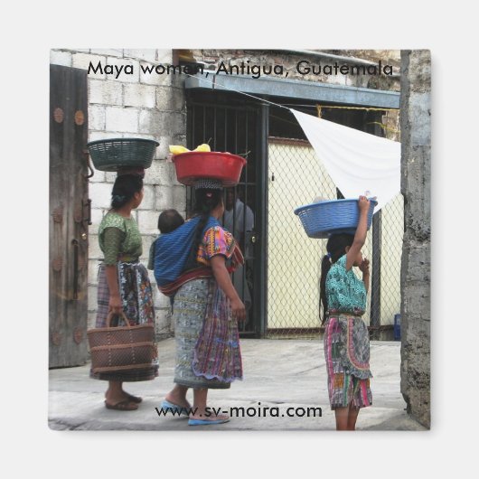 Maya women, Antigua, Guatemala Magneet (Voorkant)