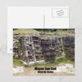 Maya zonnegod - Altun Ha, Belize Briefkaart (Voorkant / Achterkant)