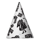 Maya Zwart Wit Etnisch Patroon Feesthoedjes (Rechts)