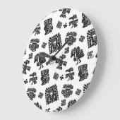 Maya Zwart Wit Etnisch Patroon Grote Klok (Hoek)