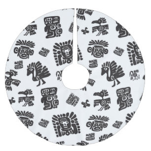Maya Zwart Wit Etnisch Patroon Kerstboom Rok