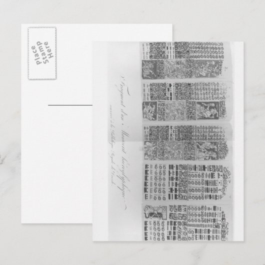 Mayaanse astronomische tafels met verduistering briefkaart (Voorkant / Achterkant)