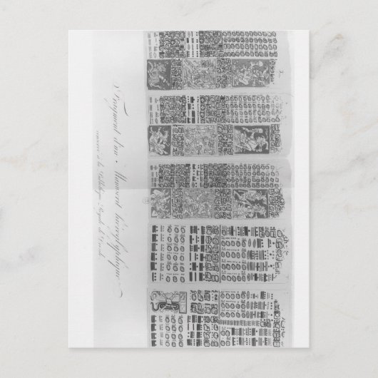 Mayaanse astronomische tafels met verduistering briefkaart (Voorkant)