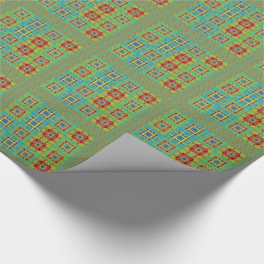 Mayaanse etnische stammenpatronen. cadeaupapier (Hoek)