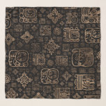 Mayaanse glyphs en sierpatronen - goud op zwart sjaal<br><div class="desc">Mayaanse glyphs en sierpatronen - goud op zwart</div>