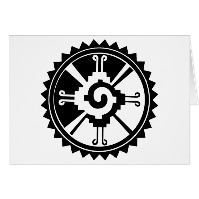 Mayaanse Godheid Symbool Hunab Ku (Voorkant Horizontaal)