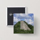 Mayaanse ruïnes van Coba, schiereiland Yucatan, Me Vierkante Button 5,1 Cm (Voorkant /achterkant)