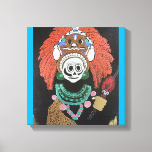Mayaanse snufkokers "geboren uit vuur" canvas afdruk