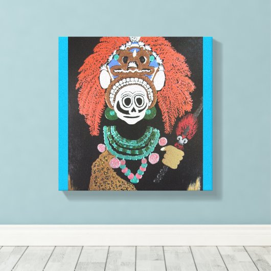 Mayaanse snufkokers "geboren uit vuur" canvas afdruk (Insitu (Houten vloer))