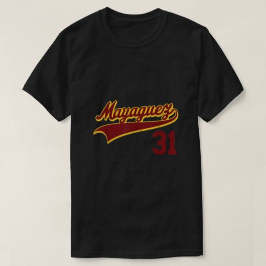 Mayaguez Baseball Camiseta Beisbol Puerto Rico T-s T-shirt (Design voorkant)