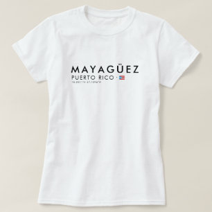Mayaguez Puerto Rico T-Shirt   Coördinaten T-shirt