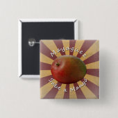 Mayagüez - Sabe a Mango Vierkante Button 5,1 Cm (Voorkant /achterkant)