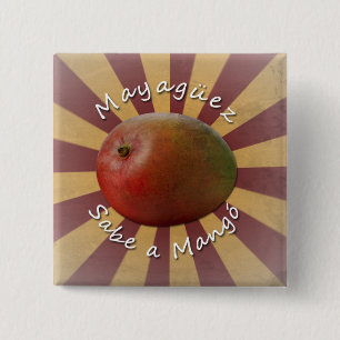 Mayagüez - Sabe a Mango Vierkante Button 5,1 Cm