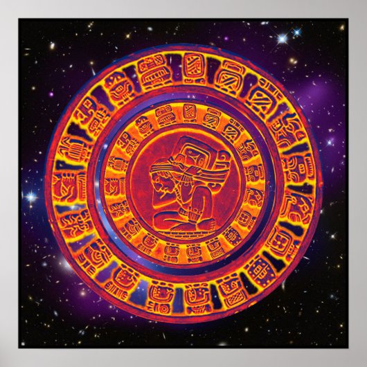 Mayakalender Poster met lange telling (Voorkant)