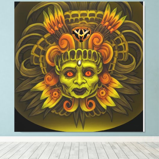mayan61 canvas afdruk (Insitu (Houten vloer))