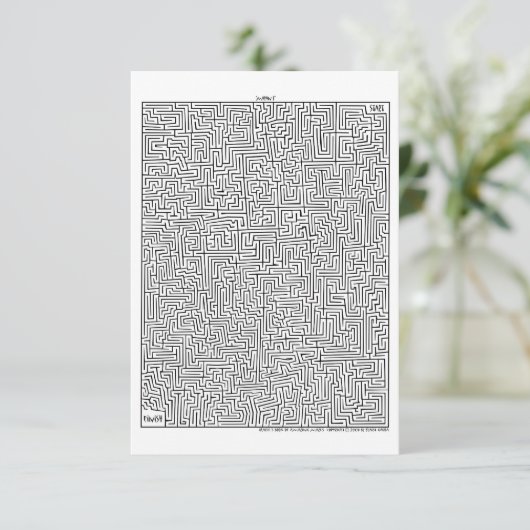 Mayan 1 Amazing Maze! Uitnodiging (Staand voorkant)